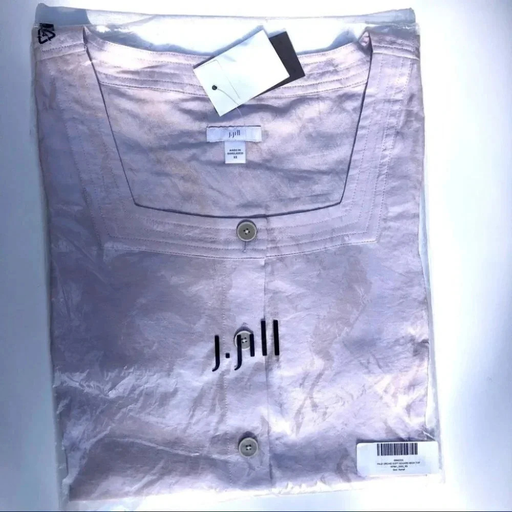 NWT J. Jill Pale Orchid Square-Neck Top Size XS - Picture 5 of 8